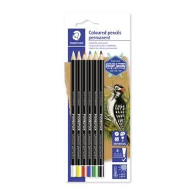   Jelölőceruza készlet, mindenre író, vízálló, STAEDTLER "Lumocolor® permanent glasochrom 108 20", 6 különböző szín