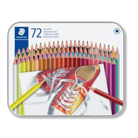   Színes ceruza készlet, hatszögletű, fém dobozban, STAEDTLER "175", 72 különböző szín