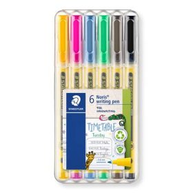   Tűfilc készlet, 0,6 mm,  STAEDTLER "Noris® 307", 6 különböző szín