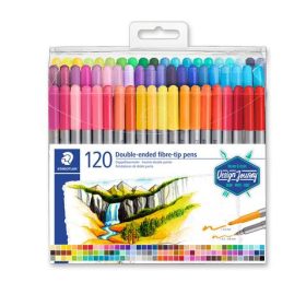   Filctoll készlet, 0,8/3,0 mm, kétvégű, STAEDTLER® "3200", 120 különböző szín