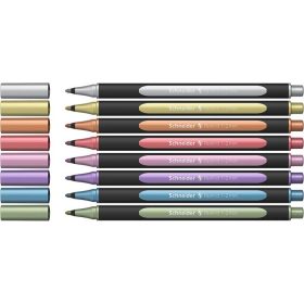   Metálfényű filctoll készlet, 1-2 mm, SCHNEIDER "Paint-It 020", 8 különböző szín