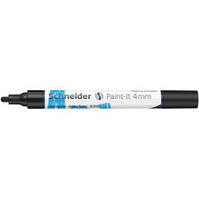   Dekormarker, akril, 4 mm, SCHNEIDER "Paint-It 320", fekete