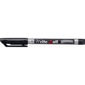   Alkoholos marker, 0,4 mm, kúpos, STABILO "Write-4-all", fekete