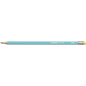   Grafitceruza radírral, HB, hatszögletű, STABILO "Pencil 160", kék