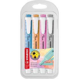   Szövegkiemelő készlet, 1-4 mm, STABILO "Swing cool Pastel", 4 különböző szín