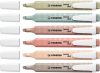 Szövegkiemelő készlet, 1-4 mm, STABILO "Swing cool NatureCOLORS", 6 különböző szín