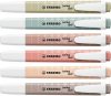 Szövegkiemelő készlet, 1-4 mm, STABILO "Swing cool NatureCOLORS", 6 különböző szín