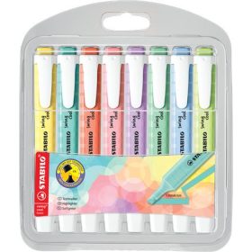   Szövegkiemelő készlet, 1-4 mm, STABILO "Swing Cool Pastel", 8 különböző szín