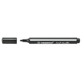   Filctoll, 1,5-2 mm, rugós hegy, STABILO "Trio Scribbi", fekete