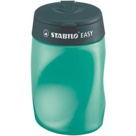   Hegyező, háromlyukú, tartályos, jobbkezes, STABILO "Easy", olajzöld