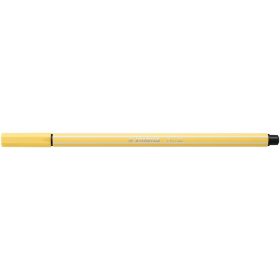 Filctoll, 1 mm, STABILO "Pen 68", világossárga