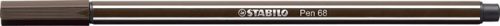 Filctoll, 1 mm, STABILO "Pen 68", kávébarna
