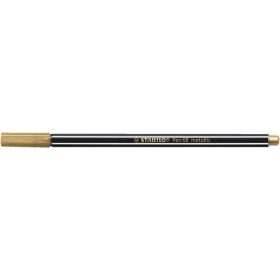 Filctoll, 1,4 mm, STABILO "Pen 68 metallic", arany