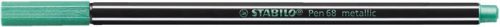 Filctoll, 1,4 mm, STABILO "Pen 68 metallic", metálzöld