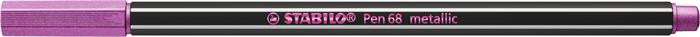 Filctoll, 1,4 mm, STABILO "Pen 68 metallic", metál rózsaszín
