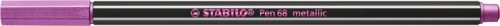 Filctoll, 1,4 mm, STABILO "Pen 68 metallic", metál rózsaszín