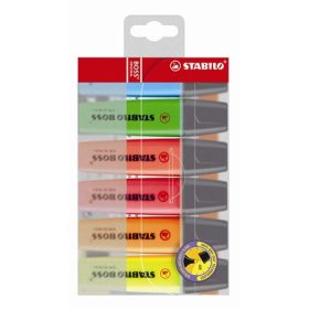   Szövegkiemelő készlet, 2-5 mm, STABILO "BOSS original", 6 különböző szín