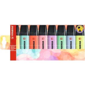   Szövegkiemelő készlet, 2-5 mm, STABILO "BOSS original Pastel", 8 különböző szín