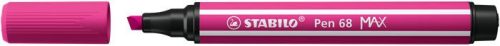 Filctoll, 1-5 mm, vágott hegy, STABILO "Pen 68 MAX", pink