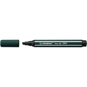   Filctoll, 1-5 mm, vágott hegy, STABILO "Pen 68 MAX", földzöld