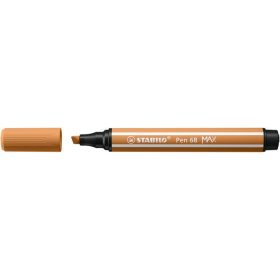   Filctoll, 1-5 mm, vágott hegy, STABILO "Pen 68 MAX", sötét okker