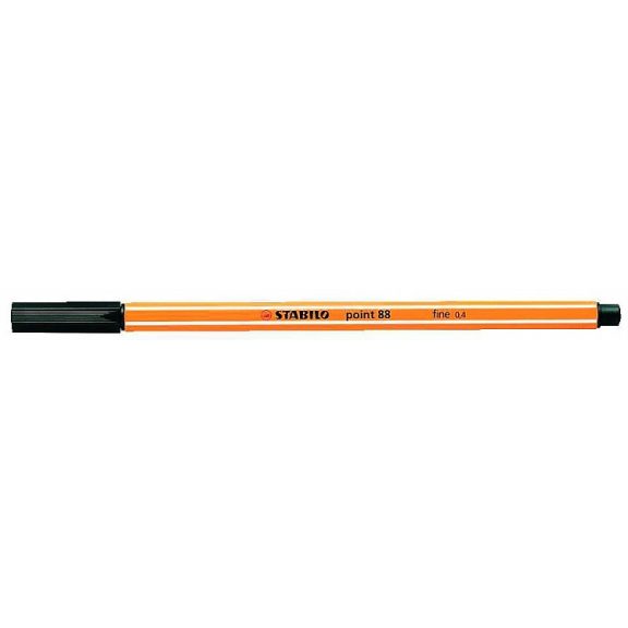 Tűfilc, 0,4 mm, STABILO "Point 88", fekete Tűfilc, 0,4 mm, STABILO "Point 88", fekete