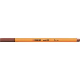Tűfilc, 0,4 mm, STABILO "Point 88", vörösbarna