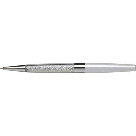   Golyóstoll, krémfehér, alul fehér SWAROVSKI® kristállyal töltve, 14cm, ART CRYSTELLA®