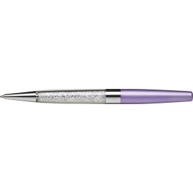   Golyóstoll, világoslila, alul fehér SWAROVSKI® kristállyal töltve, 14cm, ART CRYSTELLA®