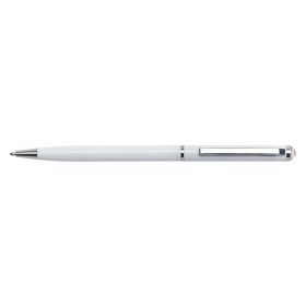   Golyóstoll, fehér "SLIM", fehér SWAROVSKI® kristállyal, 13 cm, ART CRYSTELLA®
