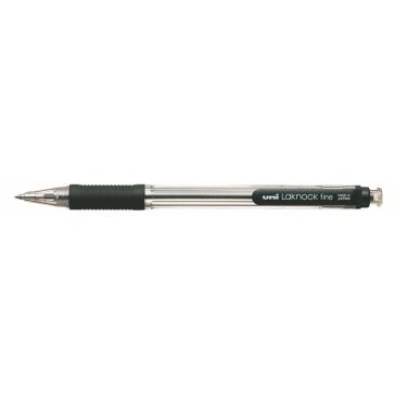 Golyóstoll, 0,4 mm, nyomógombos, UNI "SN-101 Laknock Fine", fekete