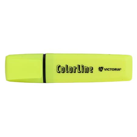 Szövegkiemelő, 1-5 mm, VICTORIA OFFICE, "ColorLine", sárga