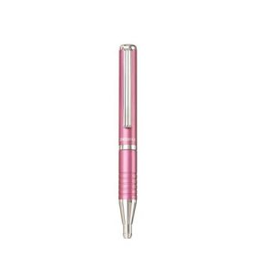   Golyóstoll, 0,24 mm, teleszkópos, metálpink tolltest, ZEBRA "SL-F1", kék