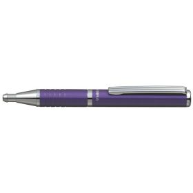   Golyóstoll, 0,24 mm, teleszkópos, metállila tolltest, ZEBRA "SL-F1", kék