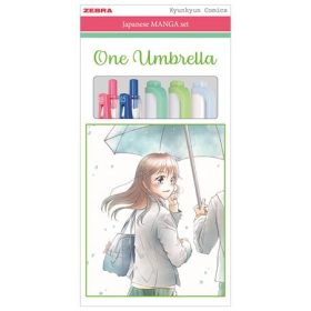   Írószer készlet, ZEBRA "Manga Set, One Umbrella", 5 darabos