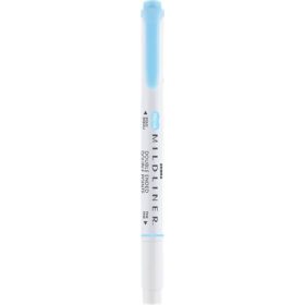   Szövegkiemelő, 1,0/3,5 mm, kétvégű, ZEBRA "Mildliner Fluorescent", kék