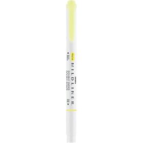   Szövegkiemelő, 1,0/3,5 mm, kétvégű, ZEBRA "Mildliner Fluorescent", sárga