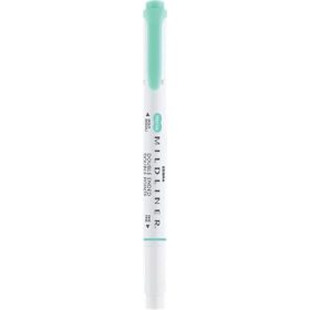   Szövegkiemelő, 1,0/3,5 mm, kétvégű, ZEBRA "Mildliner Fluorescent", türkiz