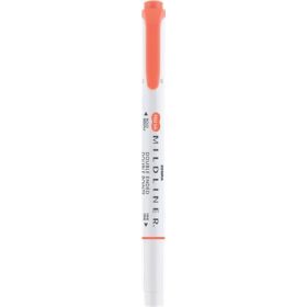   Szövegkiemelő, 1,0/3,5 mm, kétvégű, ZEBRA "Mildliner Warm", cinóber