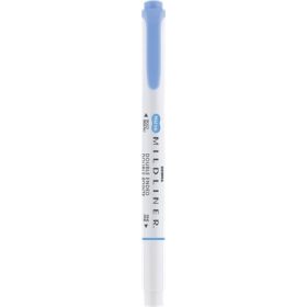   Szövegkiemelő, 1,0/3,5 mm, kétvégű ZEBRA "Mildliner Cool & Refined" kék
