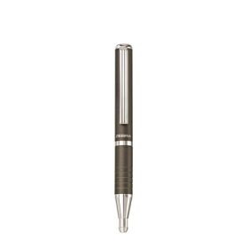   Golyóstoll, 0,24 mm, teleszkópos, metálszürke tolltest, ZEBRA "SL-F1", kék