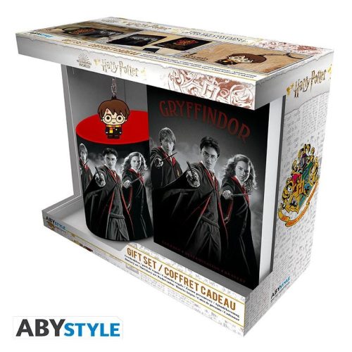 HARRY POTTER ajándékcsomag: bögre, 320 ml, kulcstartó, A6 jegyzetfüzet
