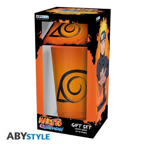 NARUTO SHIPPUDEN ajándék készlet: pohár és poháralátét