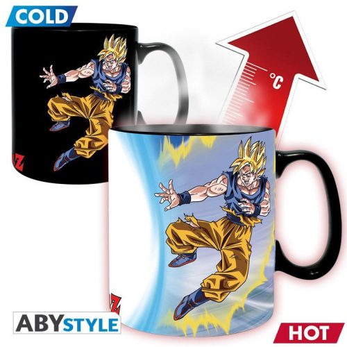 DRAGON BALL Bögre Hőre Reagáló (460 ml) - Goku vs Buu