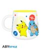 POKEMON - Reggeli Szett Bögre + Tál - Pikachu & Kanto kezdők - ABS