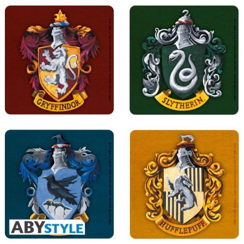 HARRY POTTER Szett 4 Poháralátét - Házak