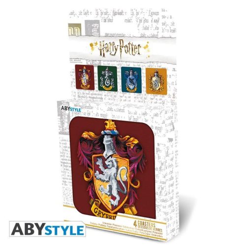 HARRY POTTER Szett 4 Poháralátét - Házak