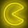 Pac-Man Falra Szerelhető LED Neon Lámpa (magasság: 21,50 cm)