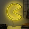 Pac-Man Falra Szerelhető LED Neon Lámpa (magasság: 21,50 cm)