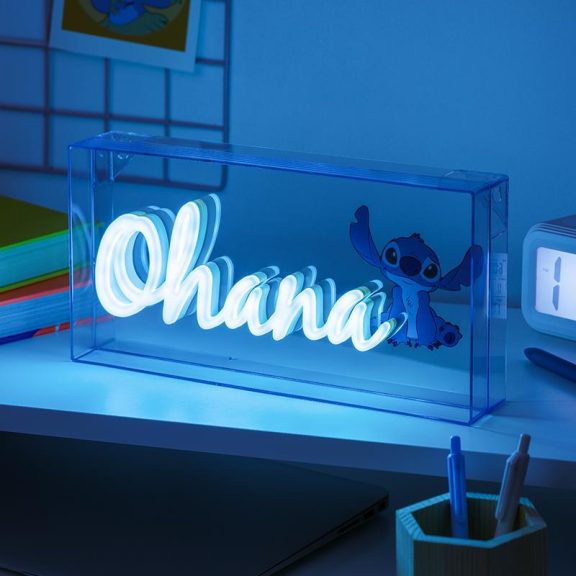 Disney Stitch Ohana LED Neon Lámpa Disney Stitch Ohana LED Neon Lámpa